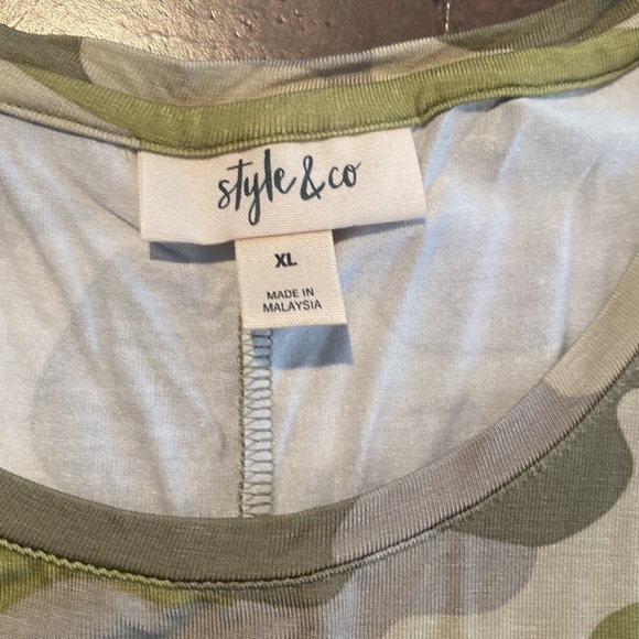 Style and Co camo tank dress XL - Picture 2 of 4
